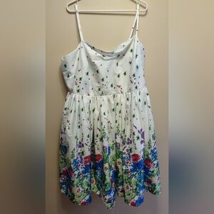 Unique Vintage Multicolor Floral Dress 3x